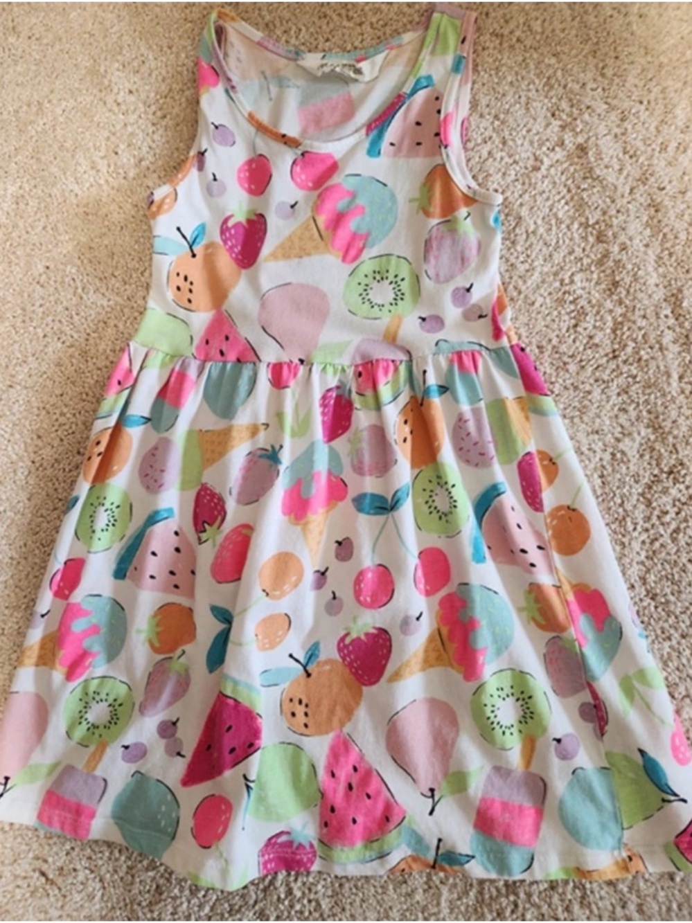 H&M Girls'  Fruit Print Sleeveless Dress 5T/6